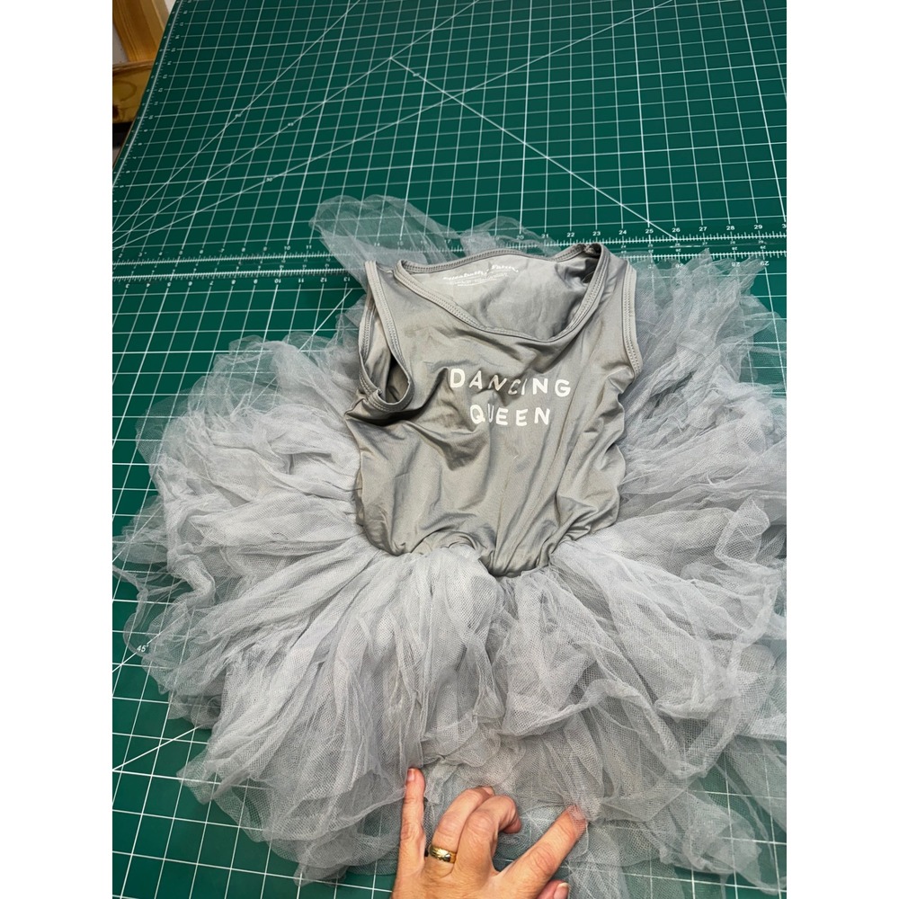 Elisabeth + Faith Gray Dancing Queen Tutu Dress Kids Size 5-6T Dance Collection